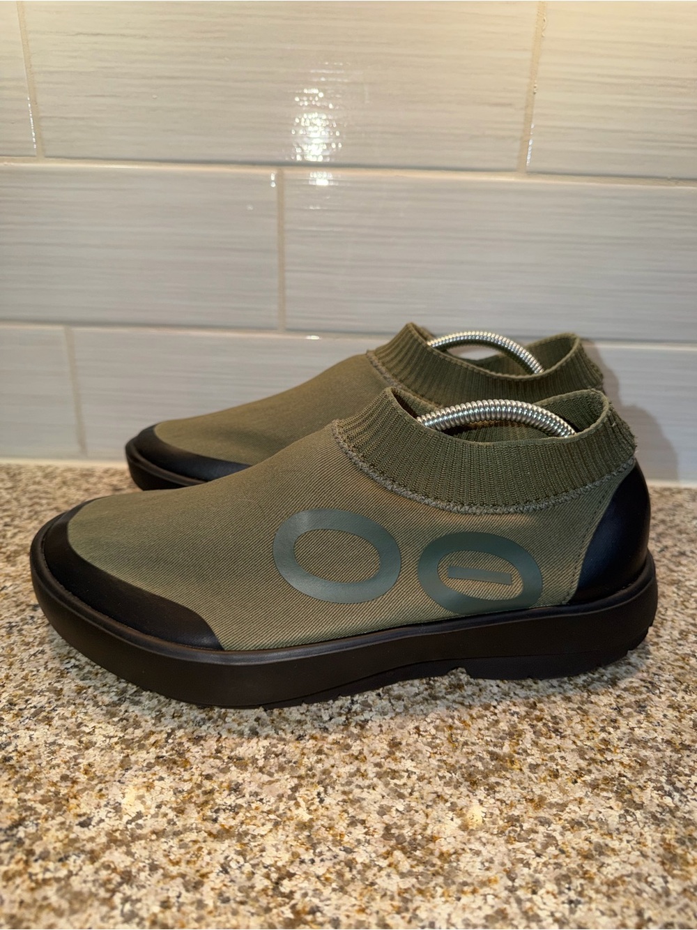 Men's Slip-On Knit Sneakers - Olive